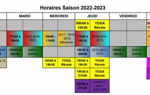 PLANNING SAISON 2022 - 2023